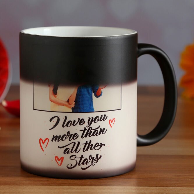 Couple Photo Love Quote Magic Mug - Image 2